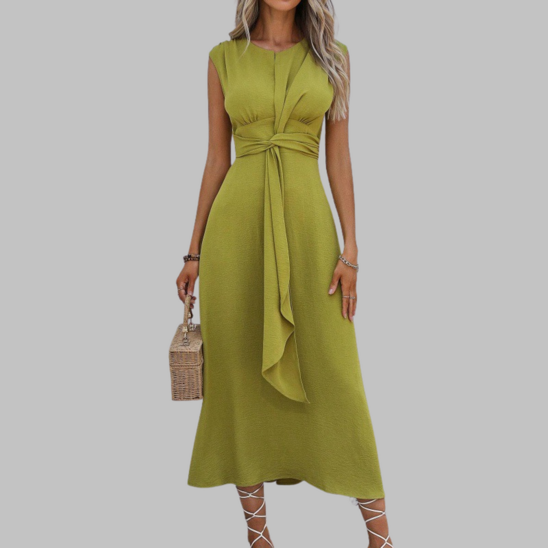 Romarin - Robe maxi élégante sans manches à col rond