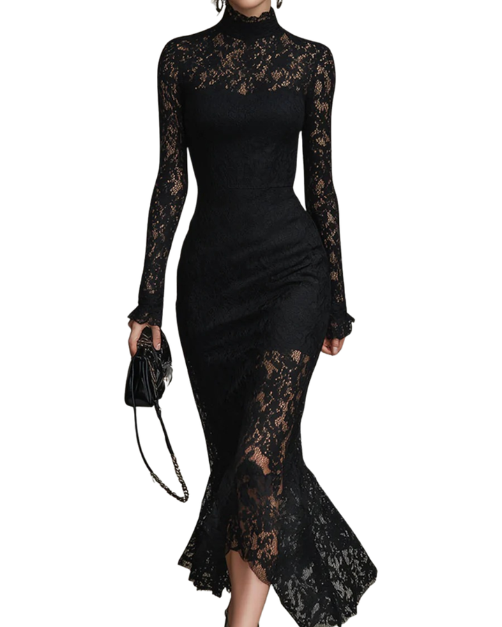 Julia - Robe Maxi en Dentelle Noire