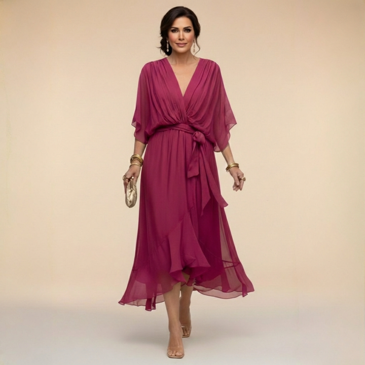 Sarah™ | Robe V-Neck Sandra
