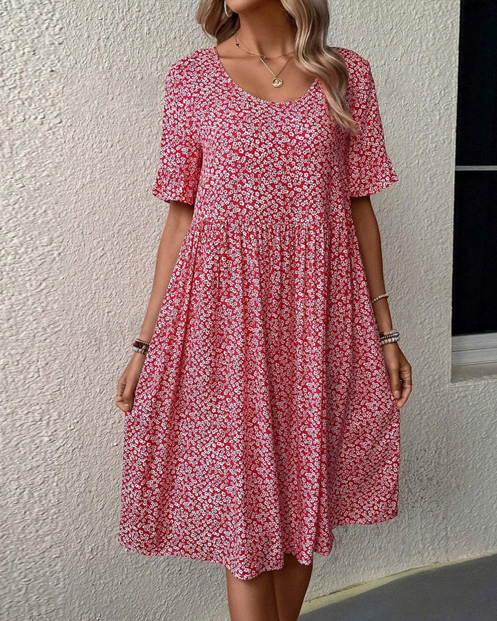 Gia – Robe Midi Florale Élégante