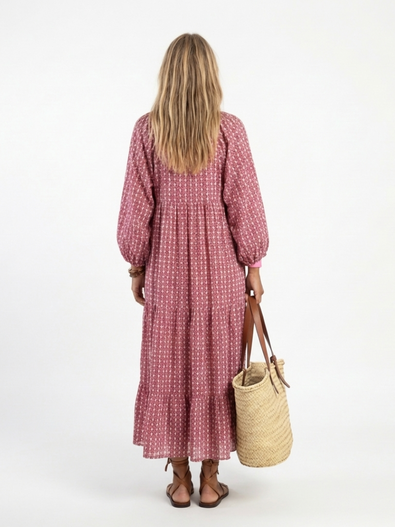 Arlene - Robe Midi à Imprimé Géométrique