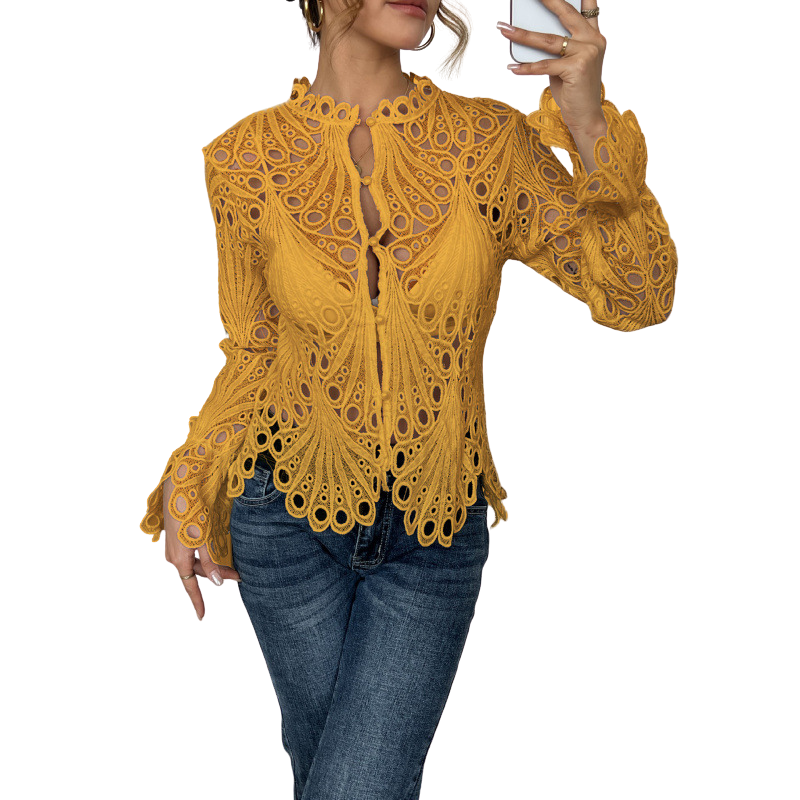 Patrice – Blouse Chic à Manches Volantes