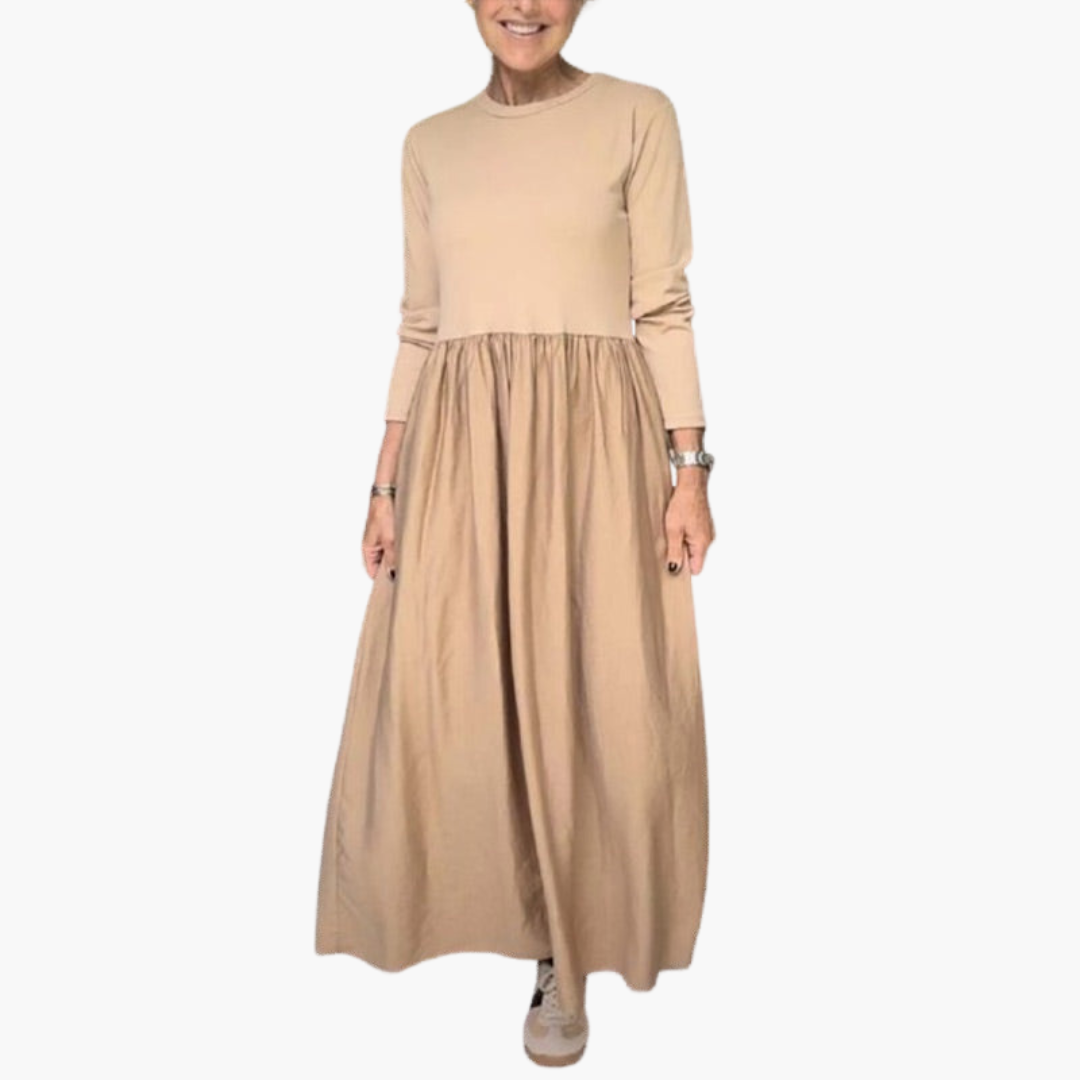 Harriet | Robe Midi Tricotée à Manches Longues