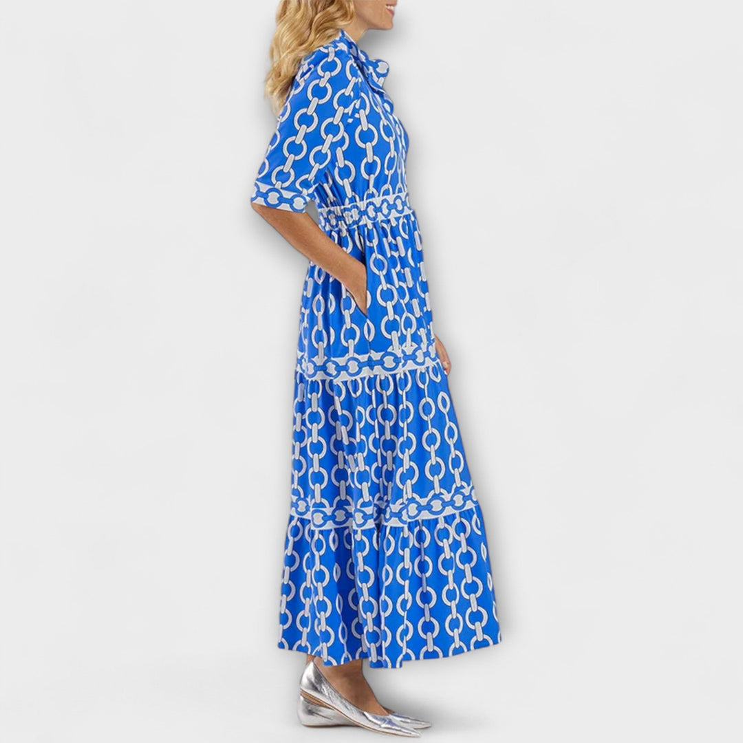 Elvira – Robe Midi avec Motif Chaîne
