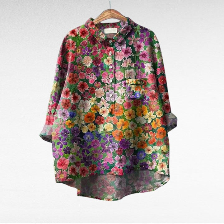 Yara - Blouse d'été en lin élégante