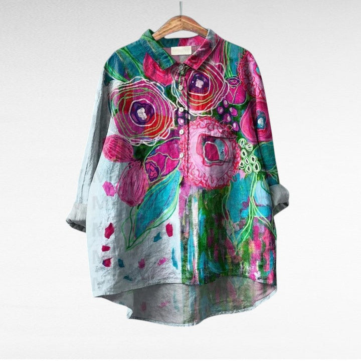 Yara - Blouse d'été en lin élégante