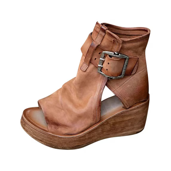 Jiana - Sandales en cuir éco fait main