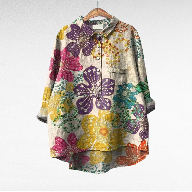 Yara - Blouse d'été en lin élégante