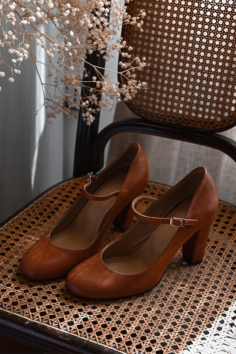 Elizabeth | Sandales à Talons Bas Confortables pour Usage Quotidien