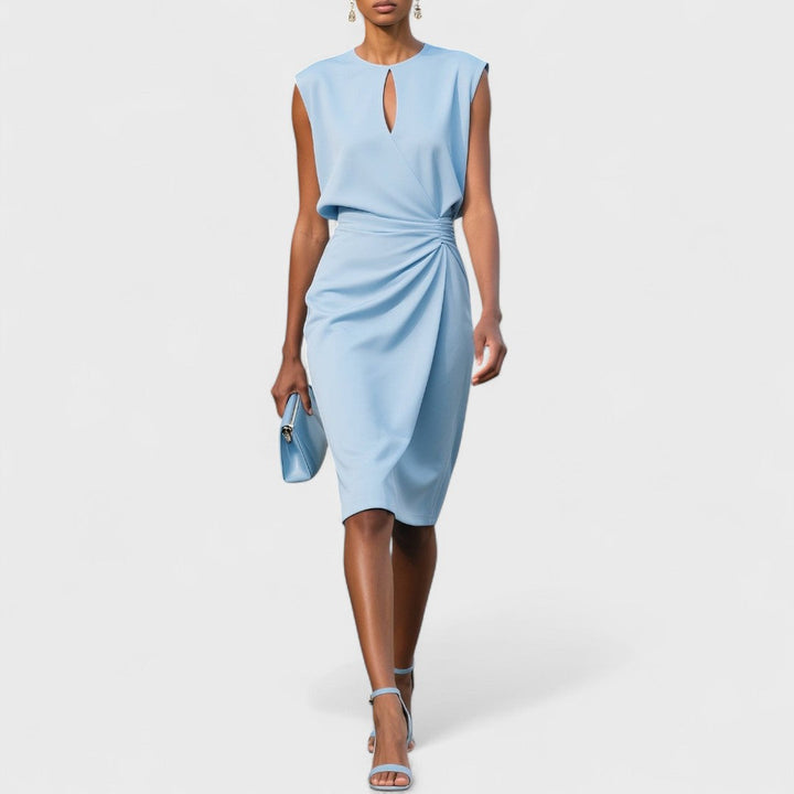 Zalie – Robe Midi Élégante avec Détails Raffinés