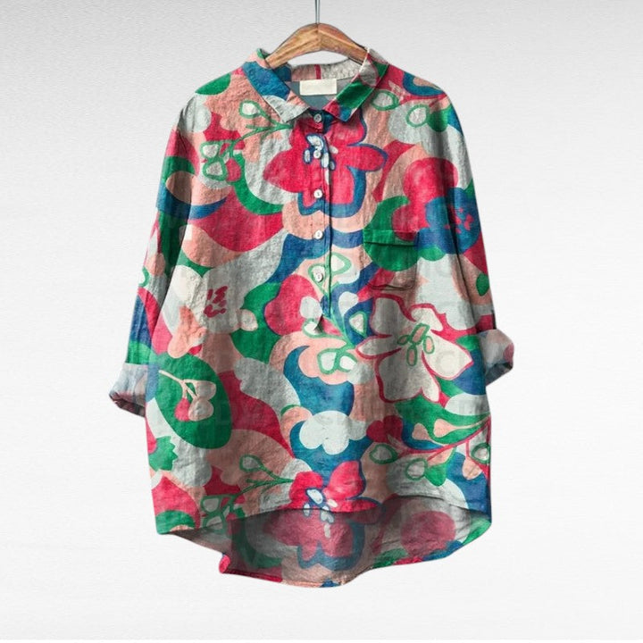 Yara - Blouse d'été en lin élégante