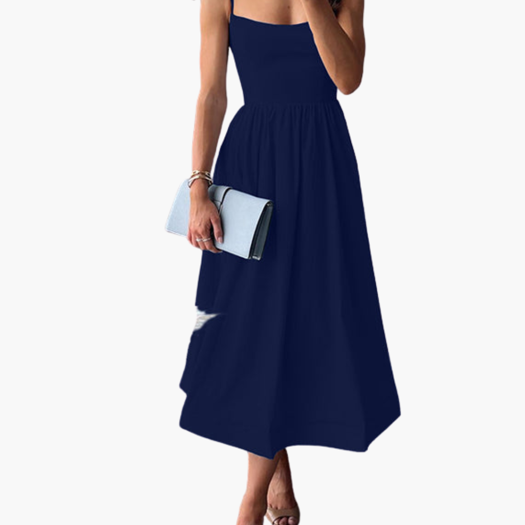 Jade | Robe Midi A-Line Chic à Bretelles