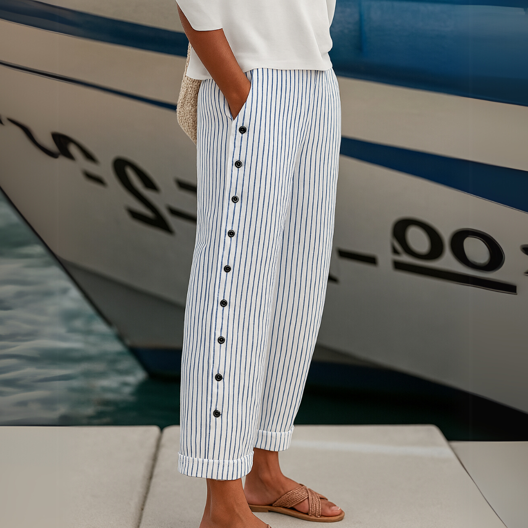 Sharon | Pantalons d'été amples rayés et confortables