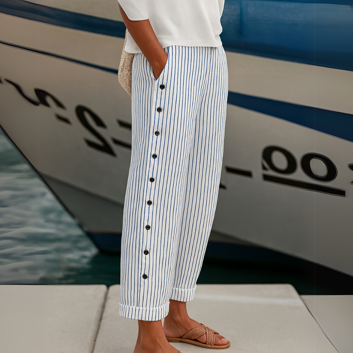 Sharon | Pantalons d'été amples rayés et confortables