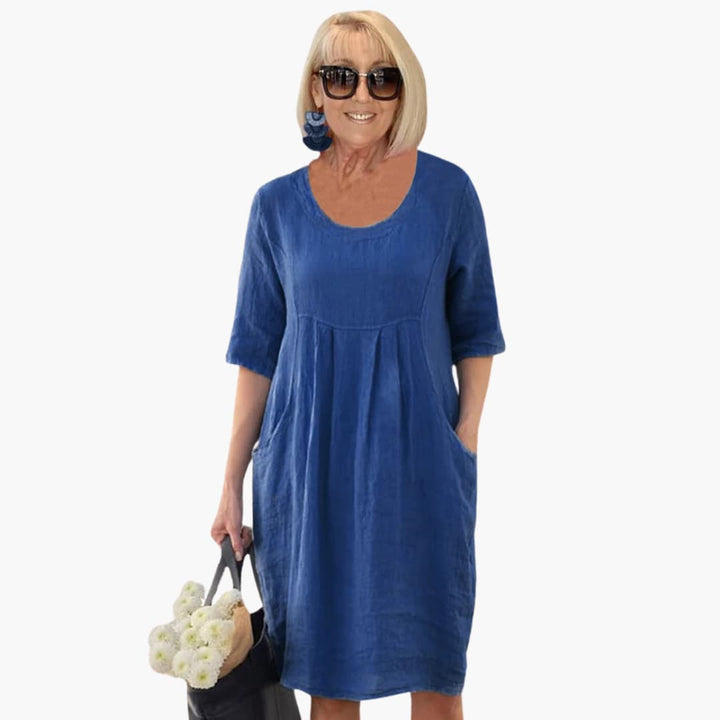 Audrey - Robe Tunique Décontractée avec Poches