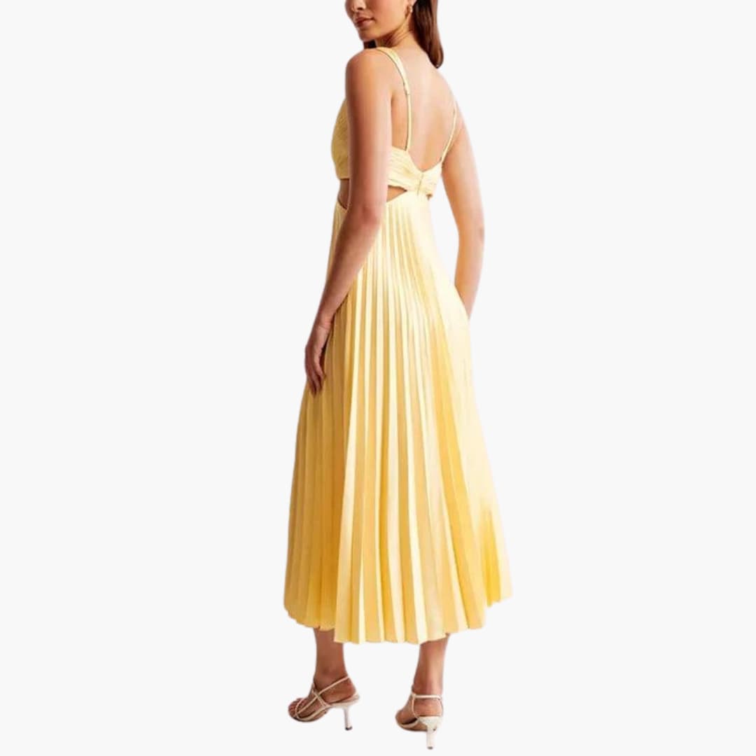 Sophie | Robe à Encolure Plissée