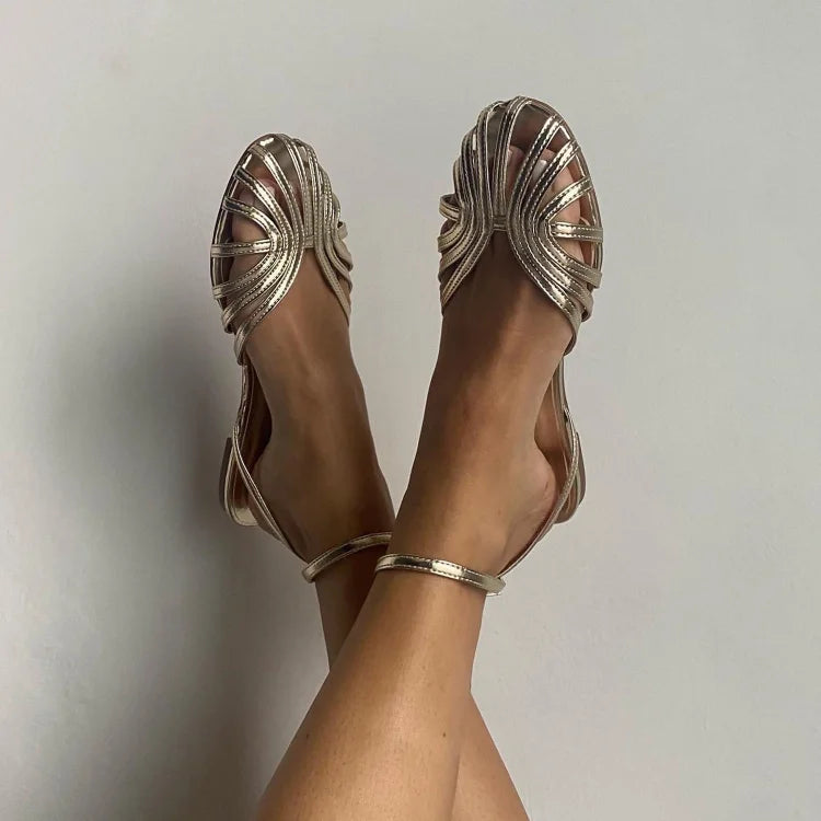 Gia - Sandales Bijou Dorées