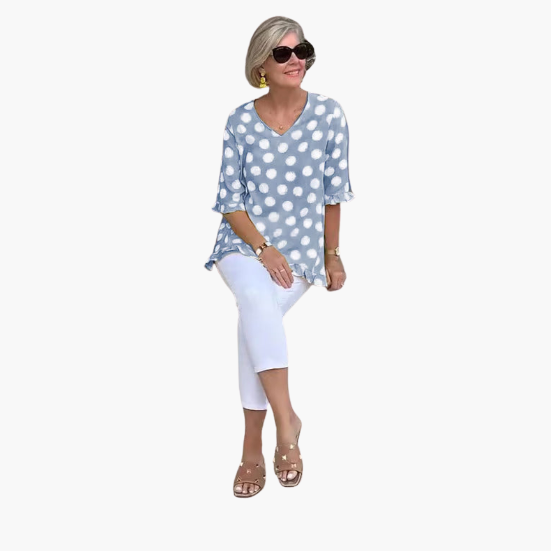 Evelyn | Blouse V-Neck Élégante