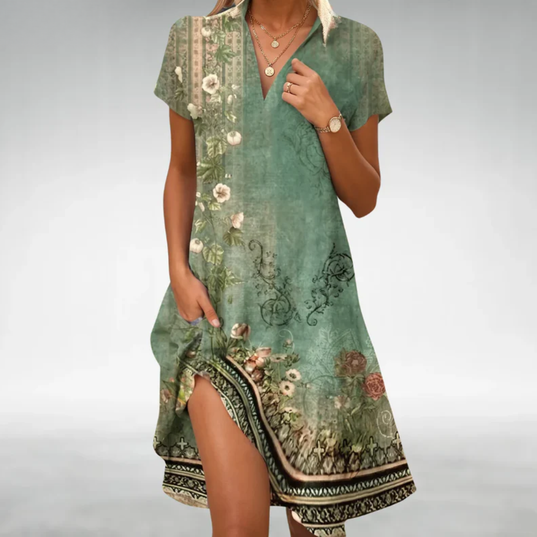 Marlie - Robe Midi Florale Légère
