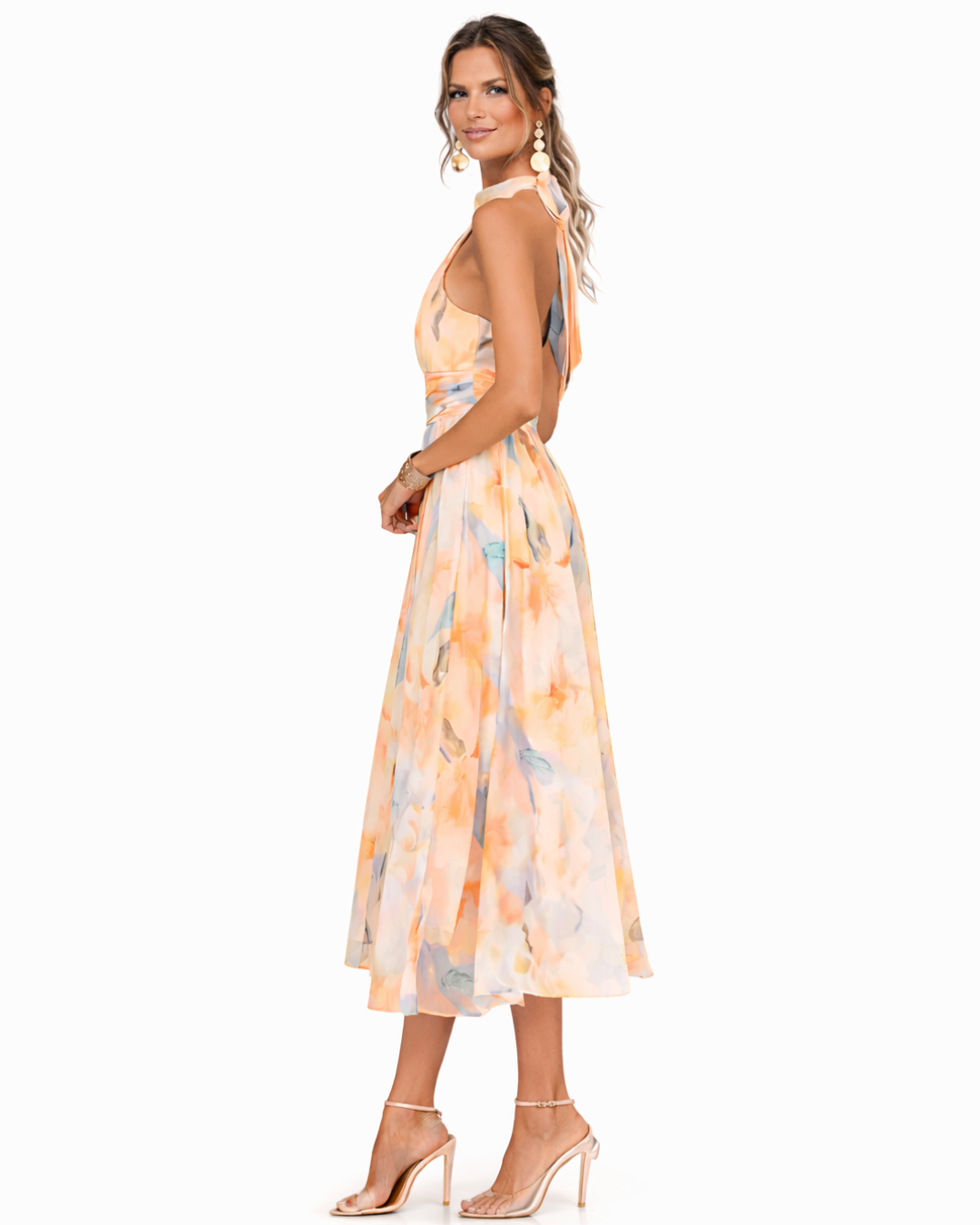 Aurora™ | Robe dos nu avec imprimé aquarelle