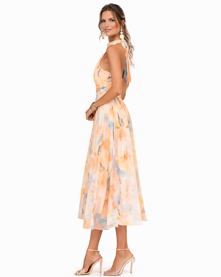 Aurora™ | Robe dos nu avec imprimé aquarelle
