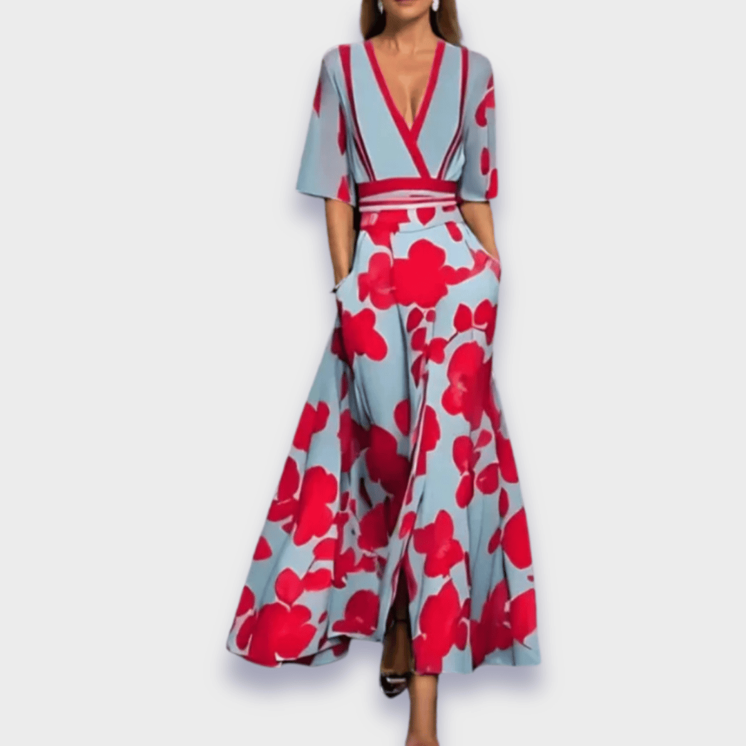 Ariana - Robe A-Line Fleurie Élégante