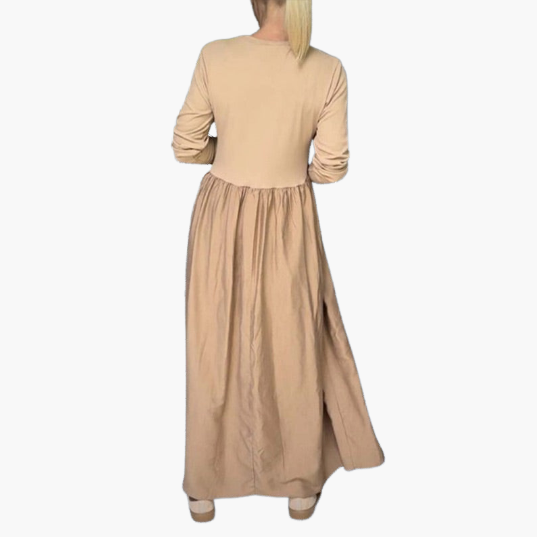 Harriet | Robe Midi Tricotée à Manches Longues