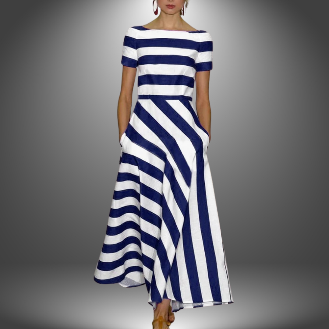 Alma | Robe Maxi A-Line Rayée