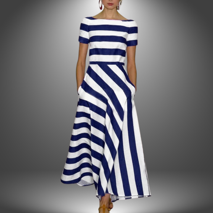 Alma | Robe Maxi A-Line Rayée