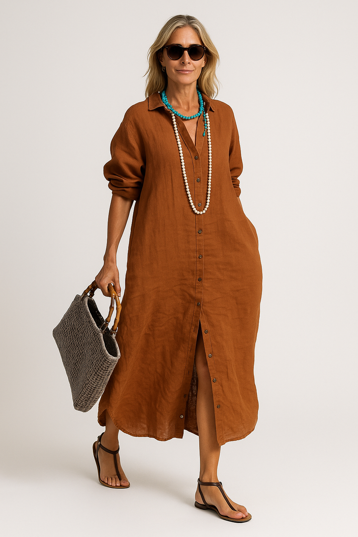 Lena - Robe en lin oversize