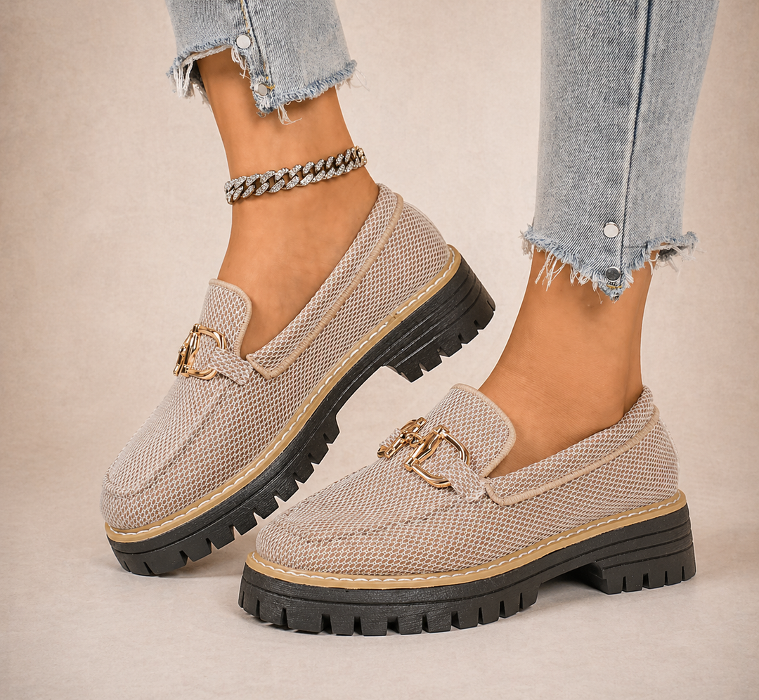 Victoria - Mocassins en Maille Respirante avec Semelles Épaisses et Rembourrées