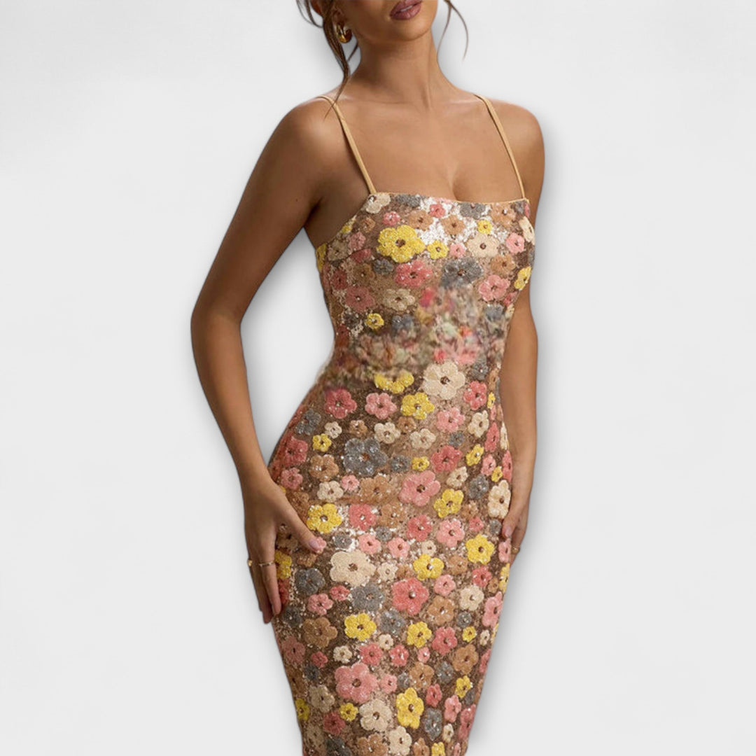 Elaira – Robe Maxi Pailletée avec Fente