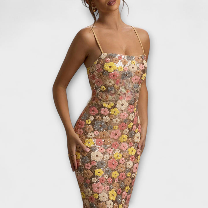 Elaira – Robe Maxi Pailletée avec Fente
