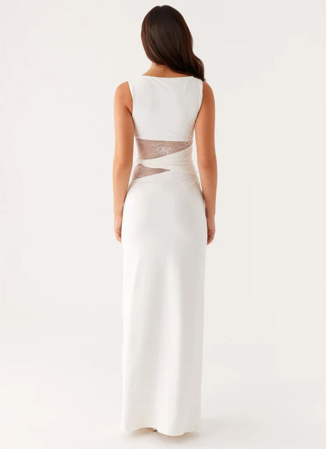 Larra – Robe Maxi Épousant la Silhouette avec Découpes et Lacer