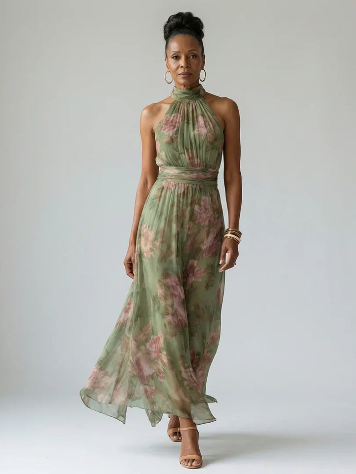 Vivienne - Robe Maxi Élégante à Col Halter