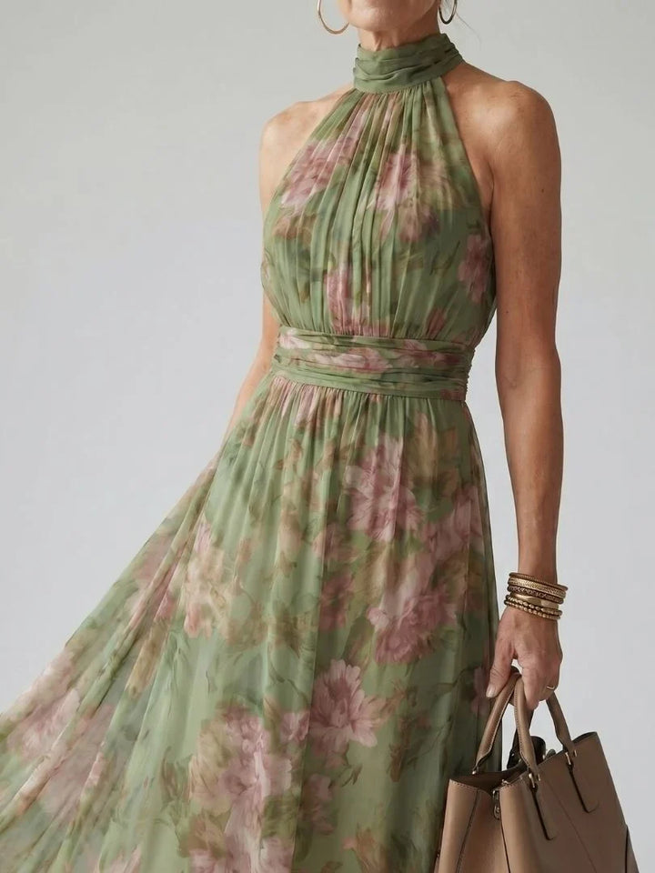 Vivienne - Robe Maxi Élégante à Col Halter