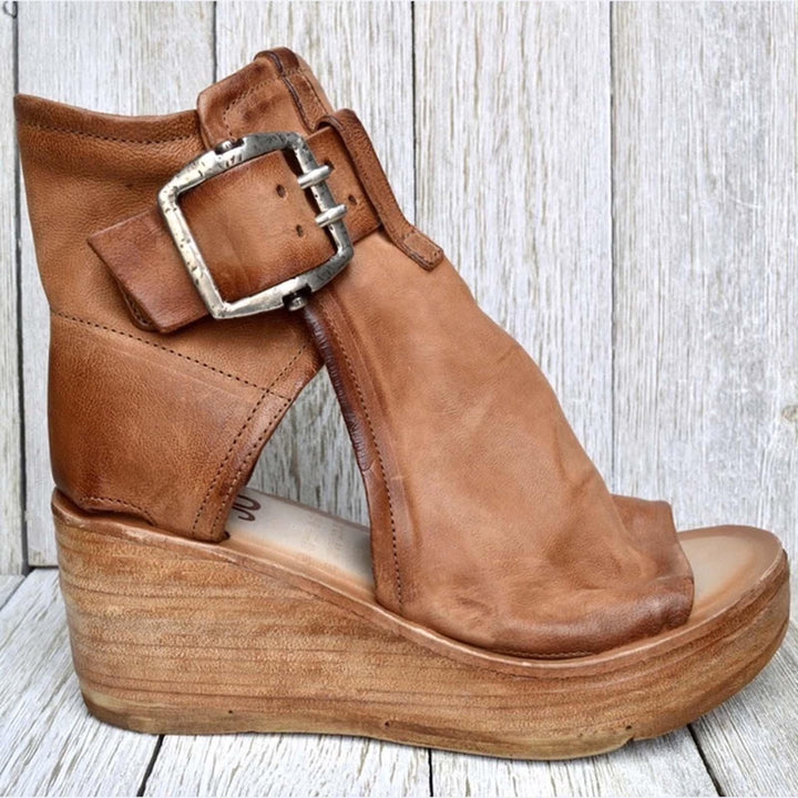 Jiana - Sandales en cuir éco fait main