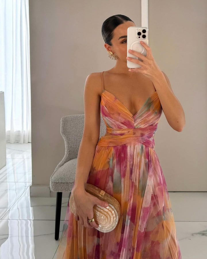 Merida - Robe Maxi en Chiffon Floral
