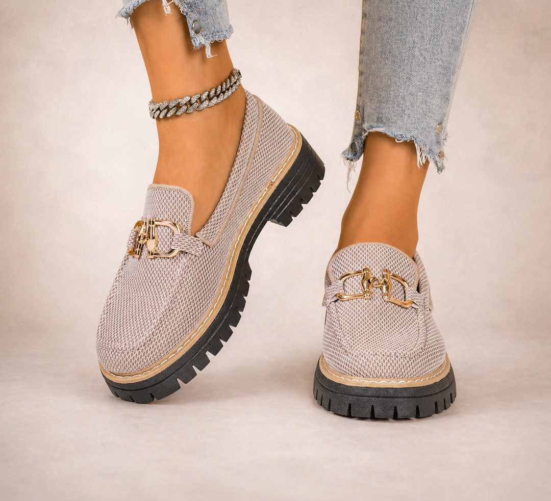 Victoria - Mocassins en Maille Respirante avec Semelles Épaisses et Rembourrées