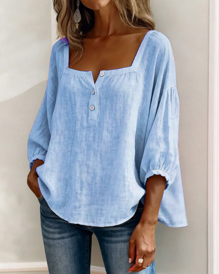 Fiona - Blouse en Coton Lin Aérée