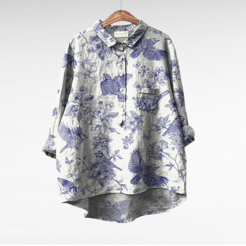 Lala - Blouse d'été en lin élégante