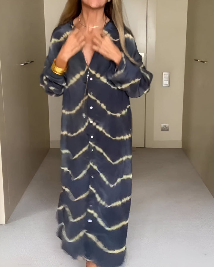 Oriana – Robe Maxi Rayée Bohémienne