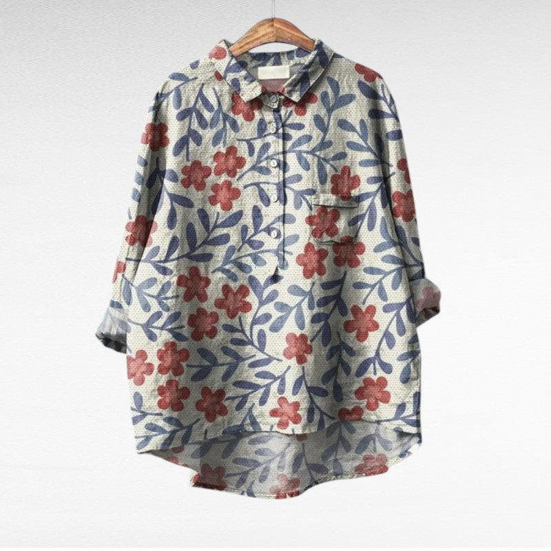 Lala - Blouse d'été en lin élégante