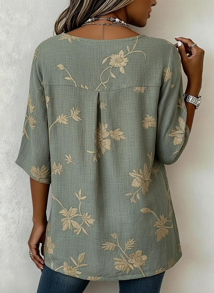 Denise - Blouse Brodée Florale
