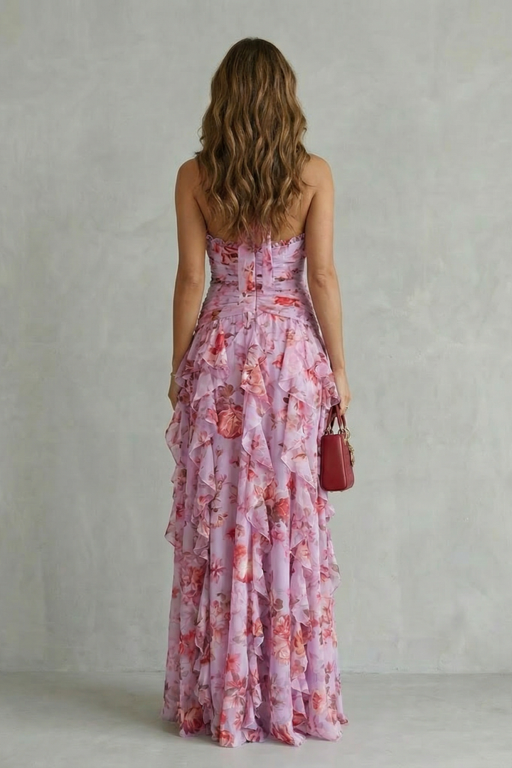 Rosalinda - Robe Maxi à Bretelles Florale