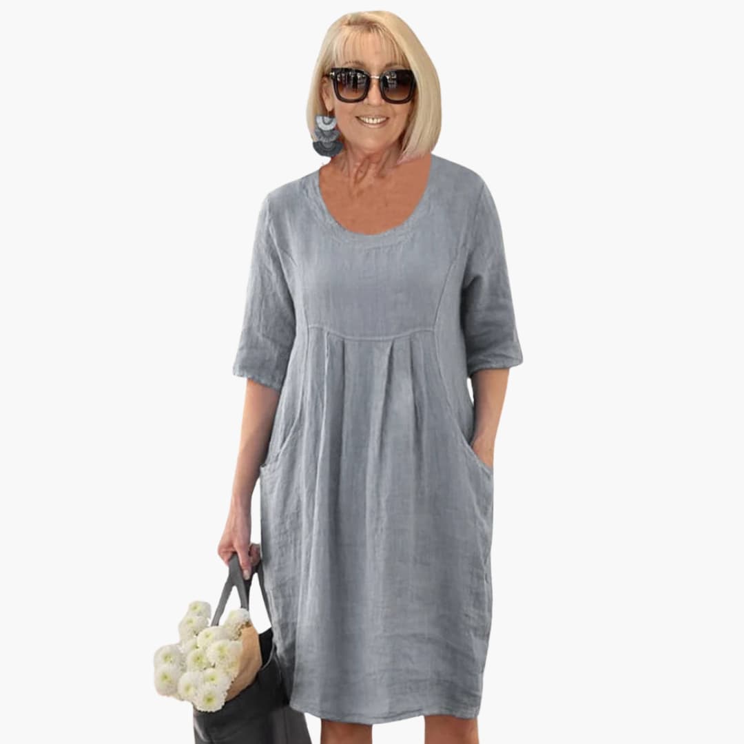 Audrey - Robe Tunique Décontractée avec Poches