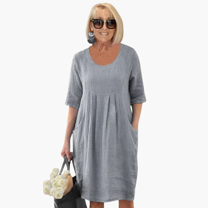 Audrey - Robe Tunique Décontractée avec Poches