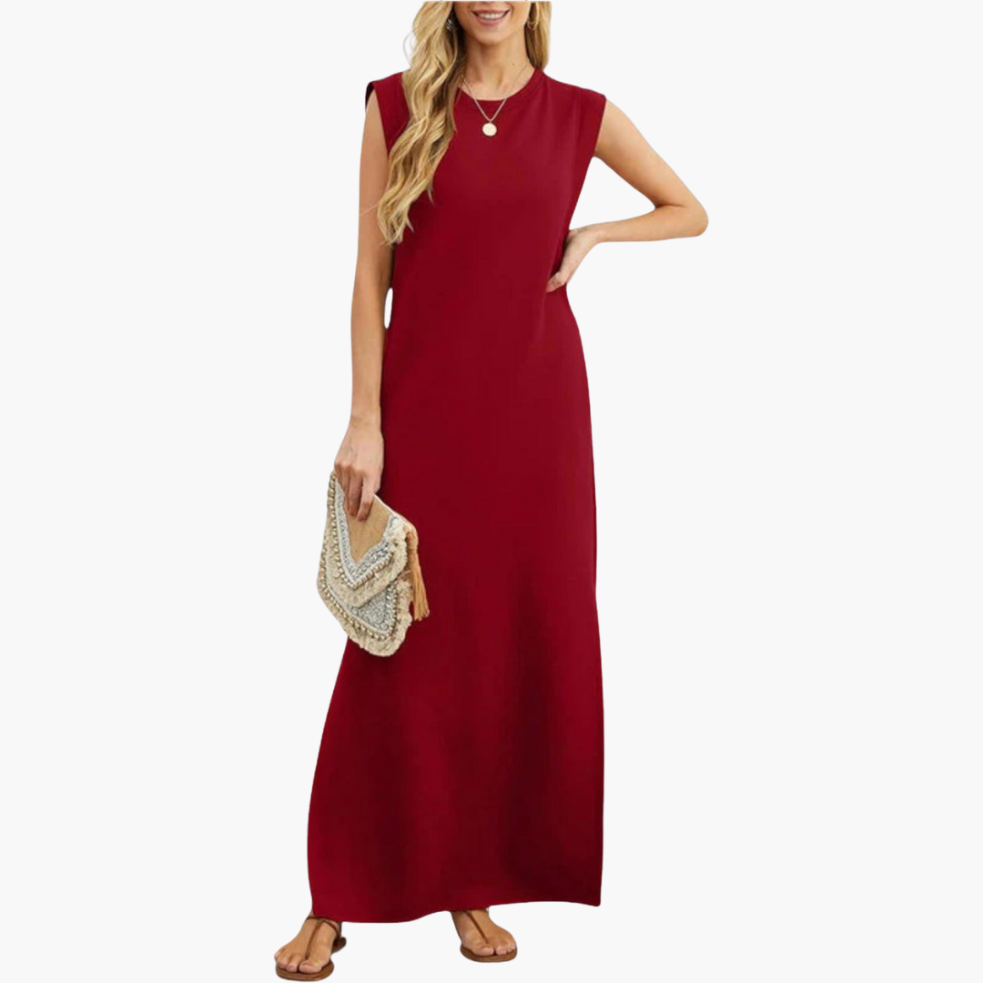 Esther | Robe Maxi Fluide Résistante aux Rides