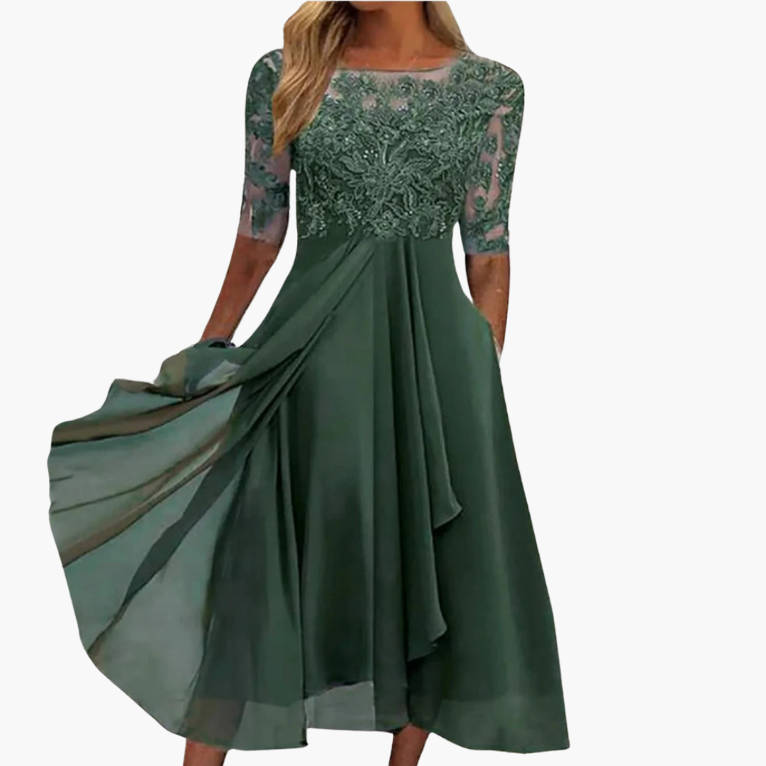 Kayla | Robe Brodée en Dentelle