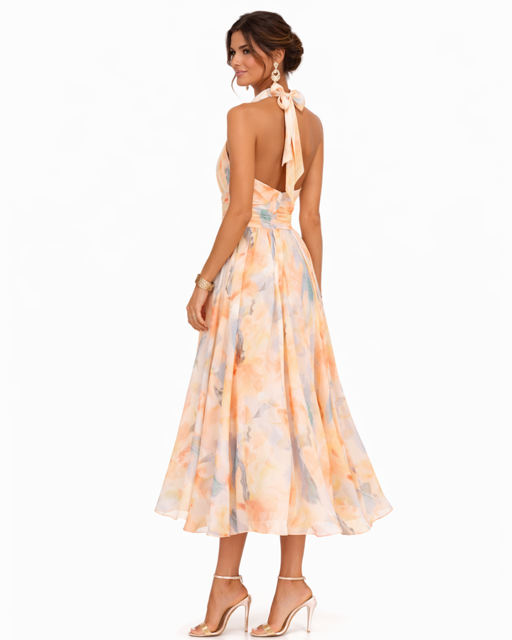 Aurora™ | Robe dos nu avec imprimé aquarelle